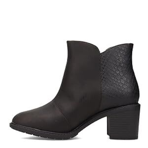 Clarks Scene Zip black Ankle Boots with Textured Back size 7.5